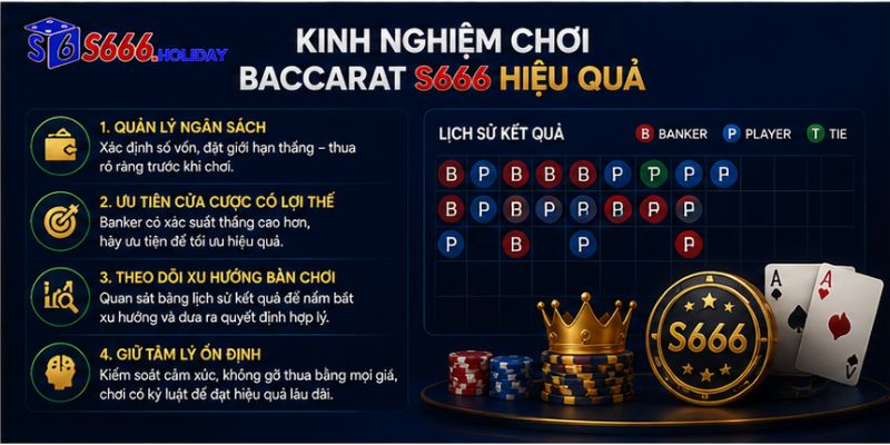 Kinh Nghiệm Chơi Baccarat S666 Hiệu Quả