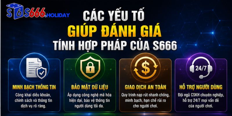 Các yếu tố đánh giá tính hợp pháp của nhà cái S666
